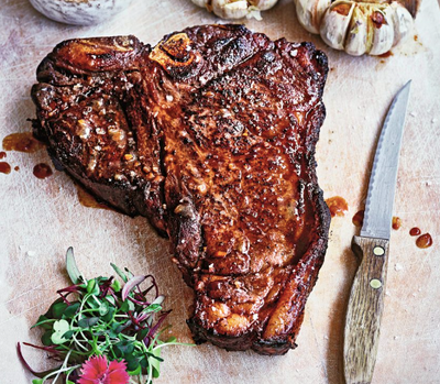 Cooked Halal T-Bone Steak
