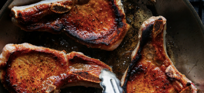 Cooked beef chops